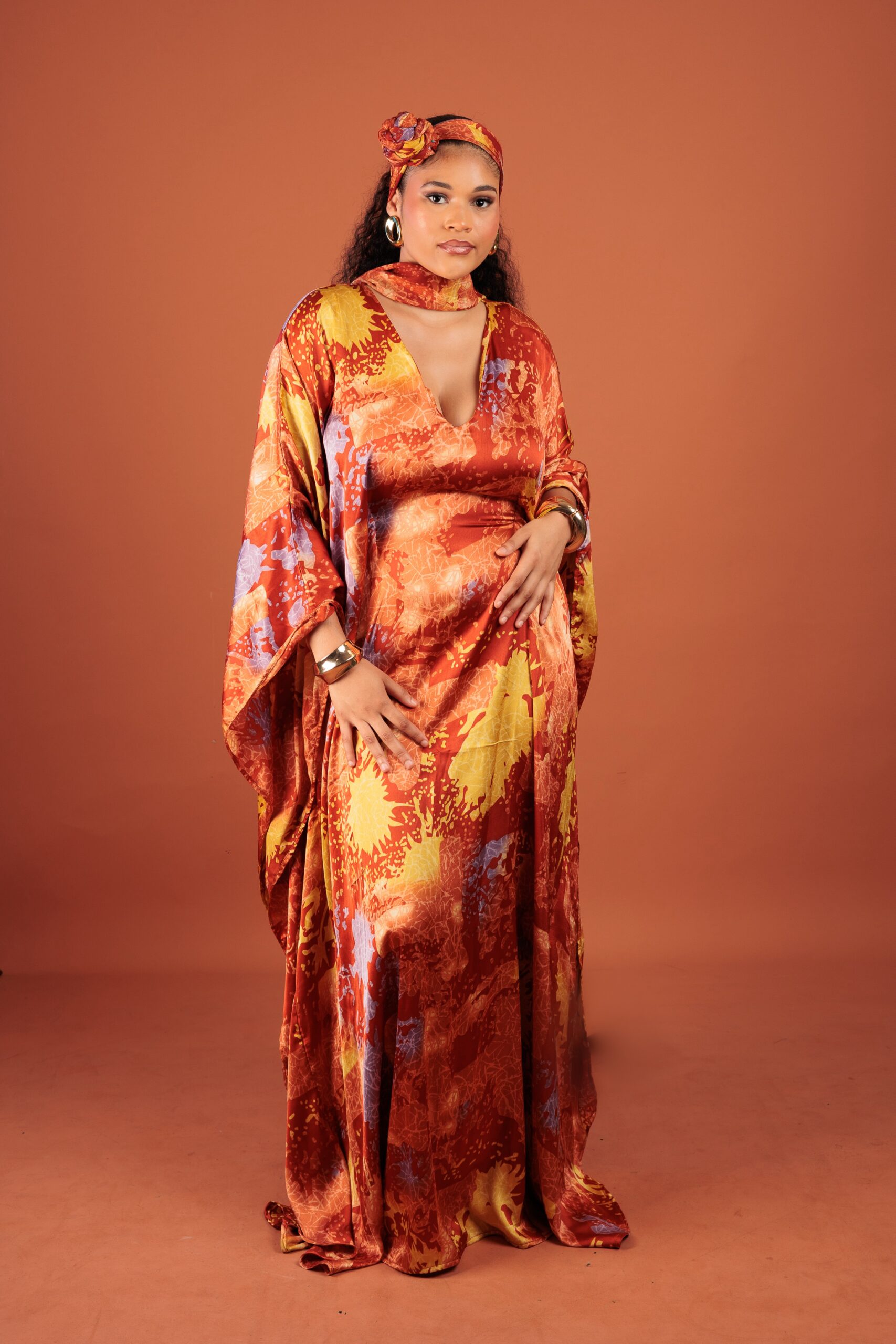 Kaftan Ayan - Orange - Image 2
